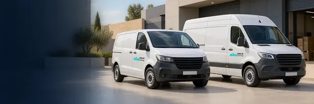 Promotional illustration of Medium and XXL vans